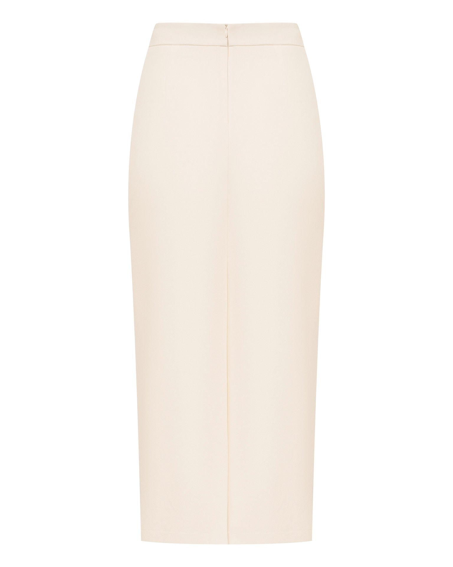 Straight-cut skirt in milky color, Milk — photo 9