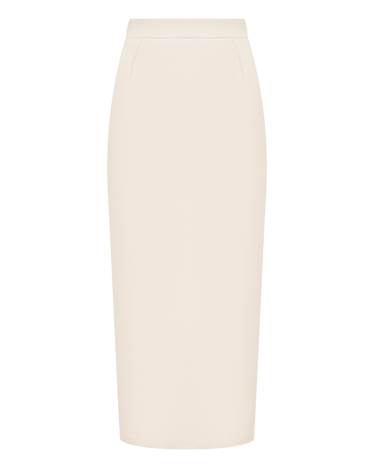 Straight-cut skirt in milky color, Milk — photo 8