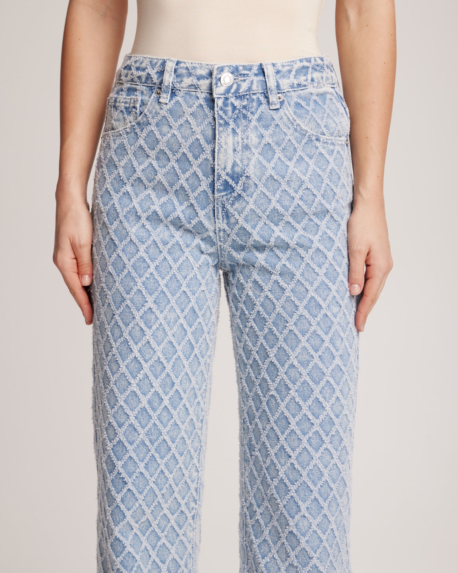 Textured jeans, Blue — photo 6