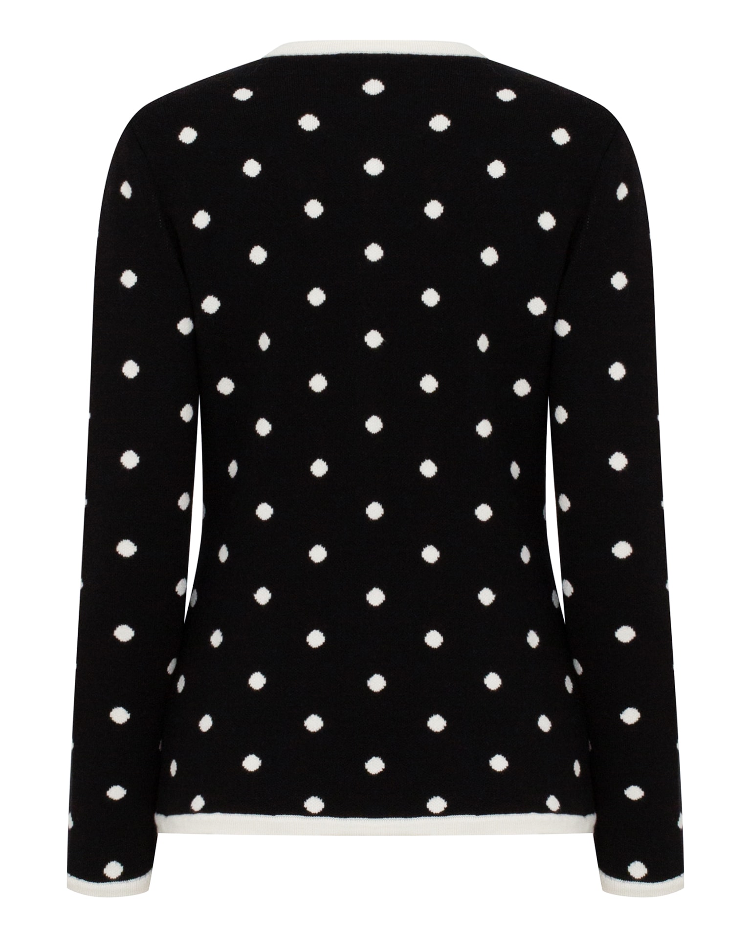 Polka dot cardigan, Black — photo 8