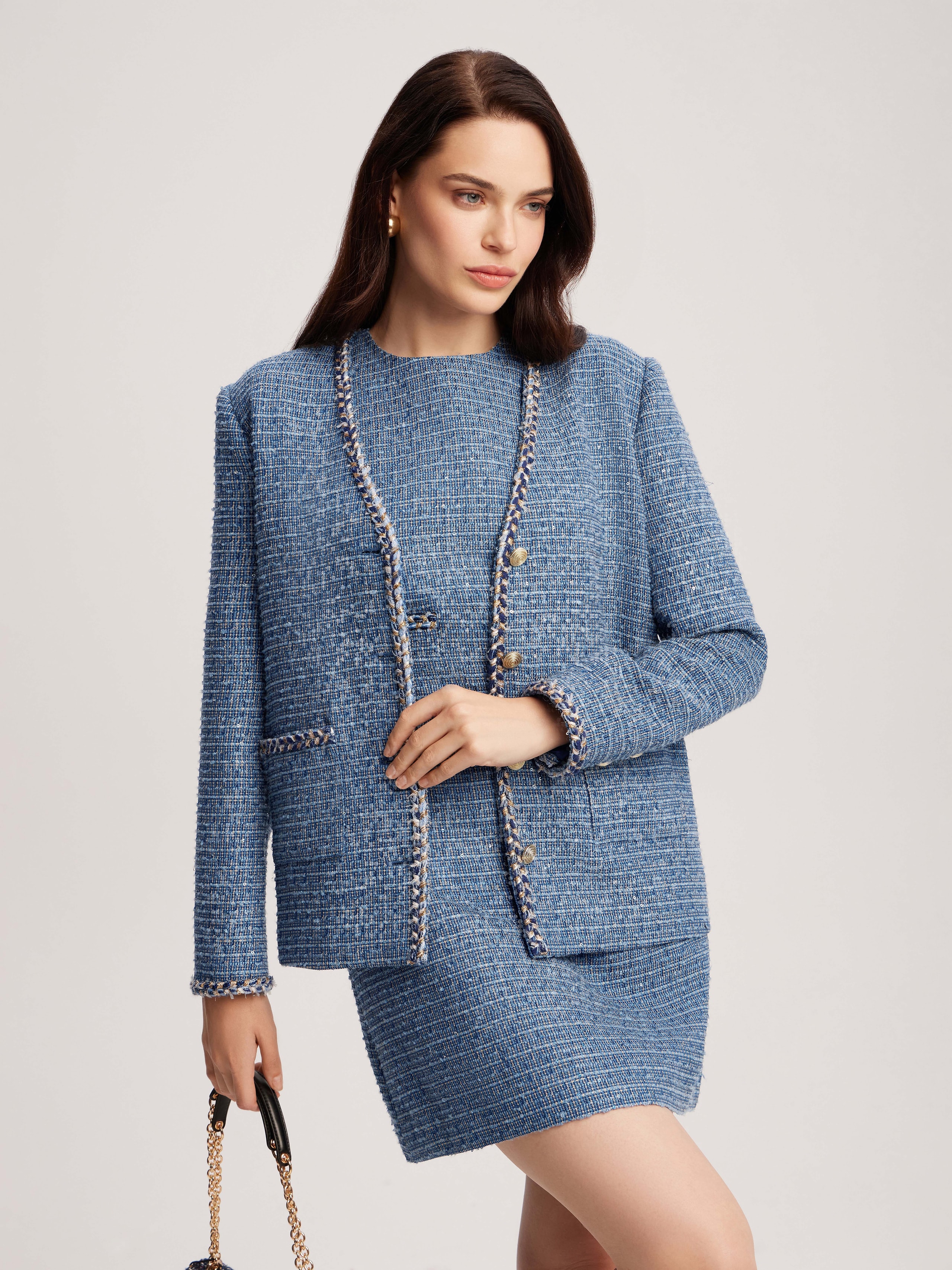 Tweed dress, Blue — photo 3