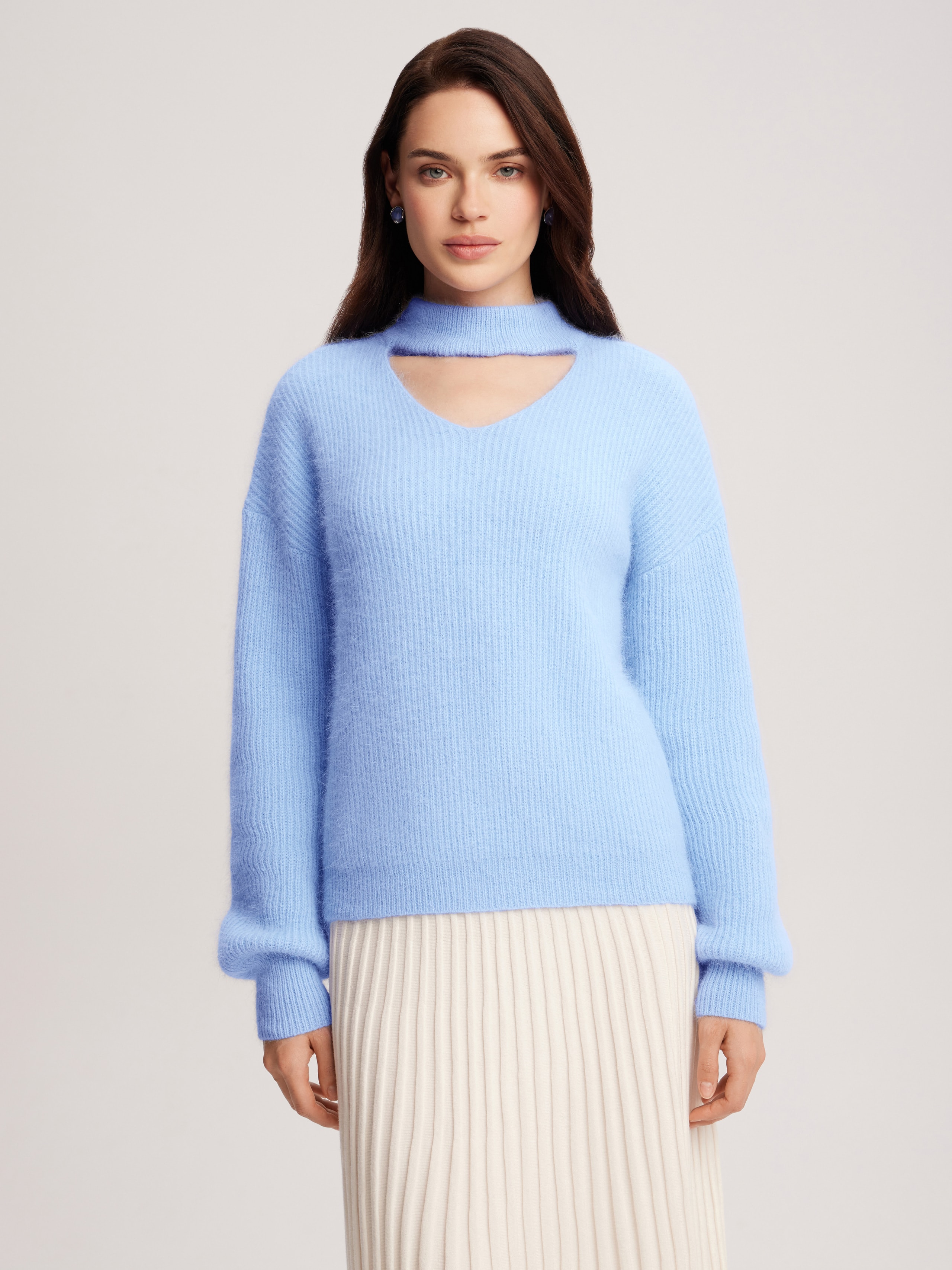 Soft angora jumper, Sky Blue — photo 5