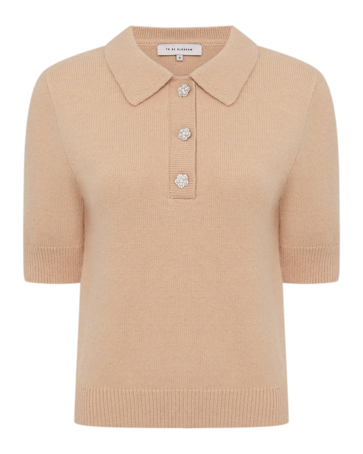 Angora polo jumper, Beige — photo 2