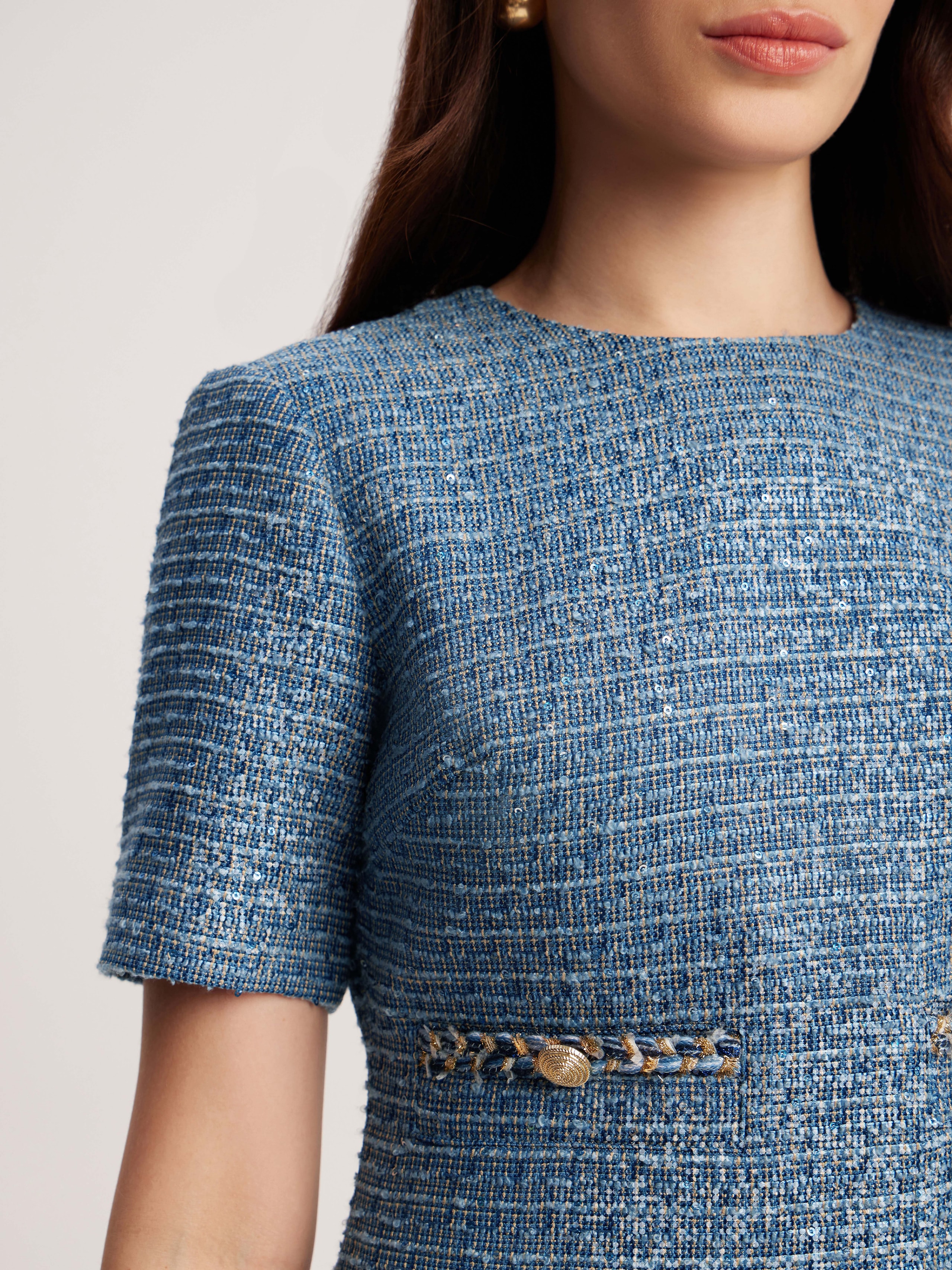 Tweed dress, Blue — photo 8