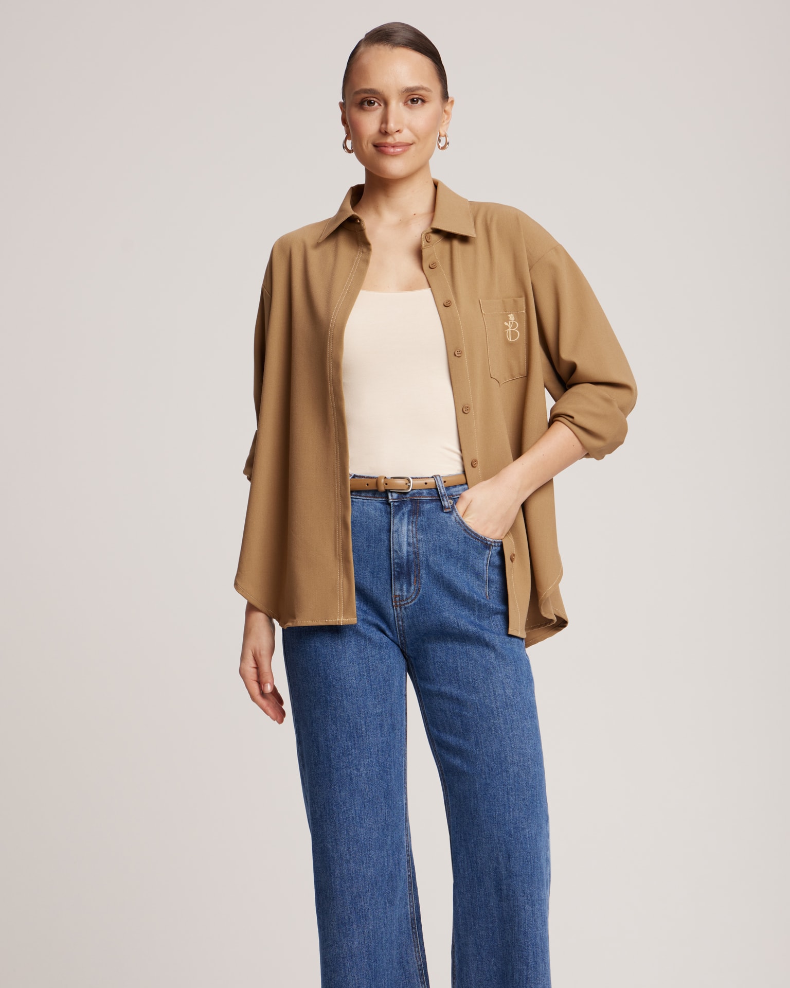 Flared jeans, Dark Navy — photo 2