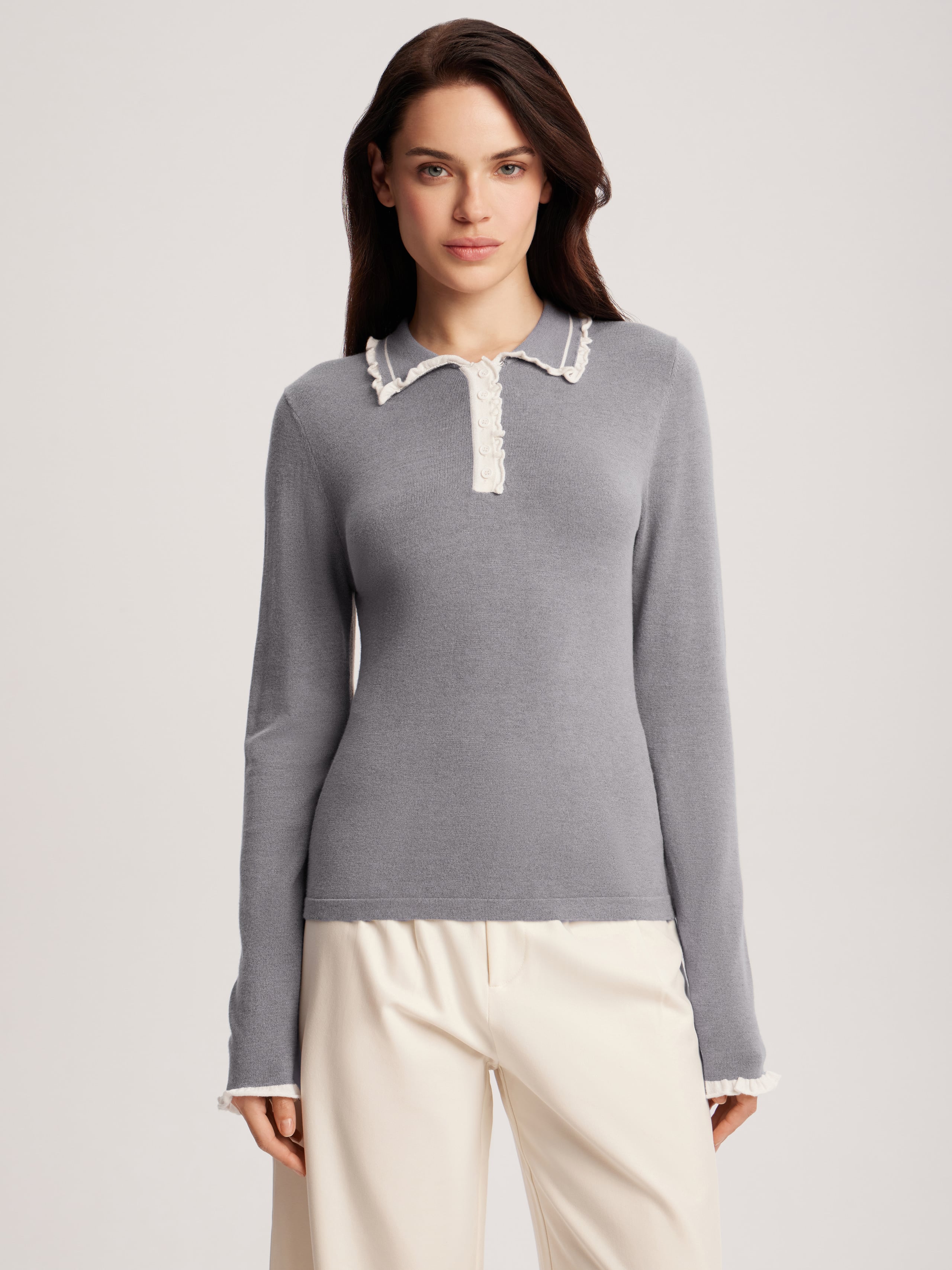long-sleeved polo shirt