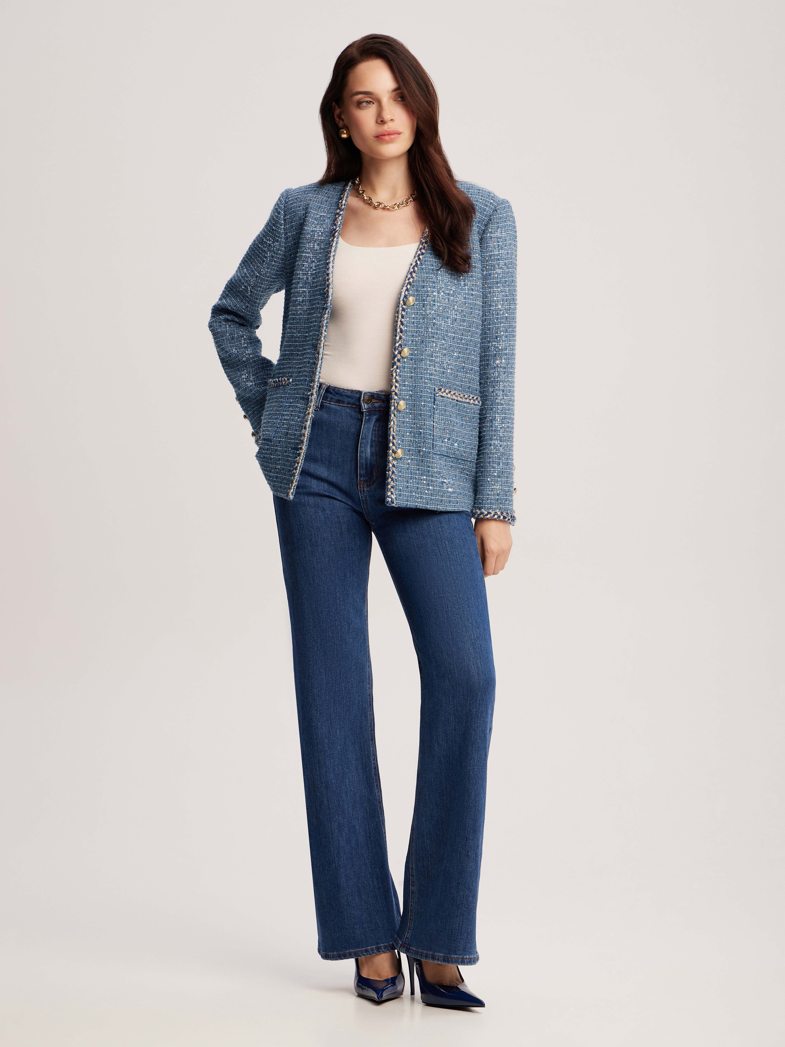 Tweed jacket, Blue — photo 4
