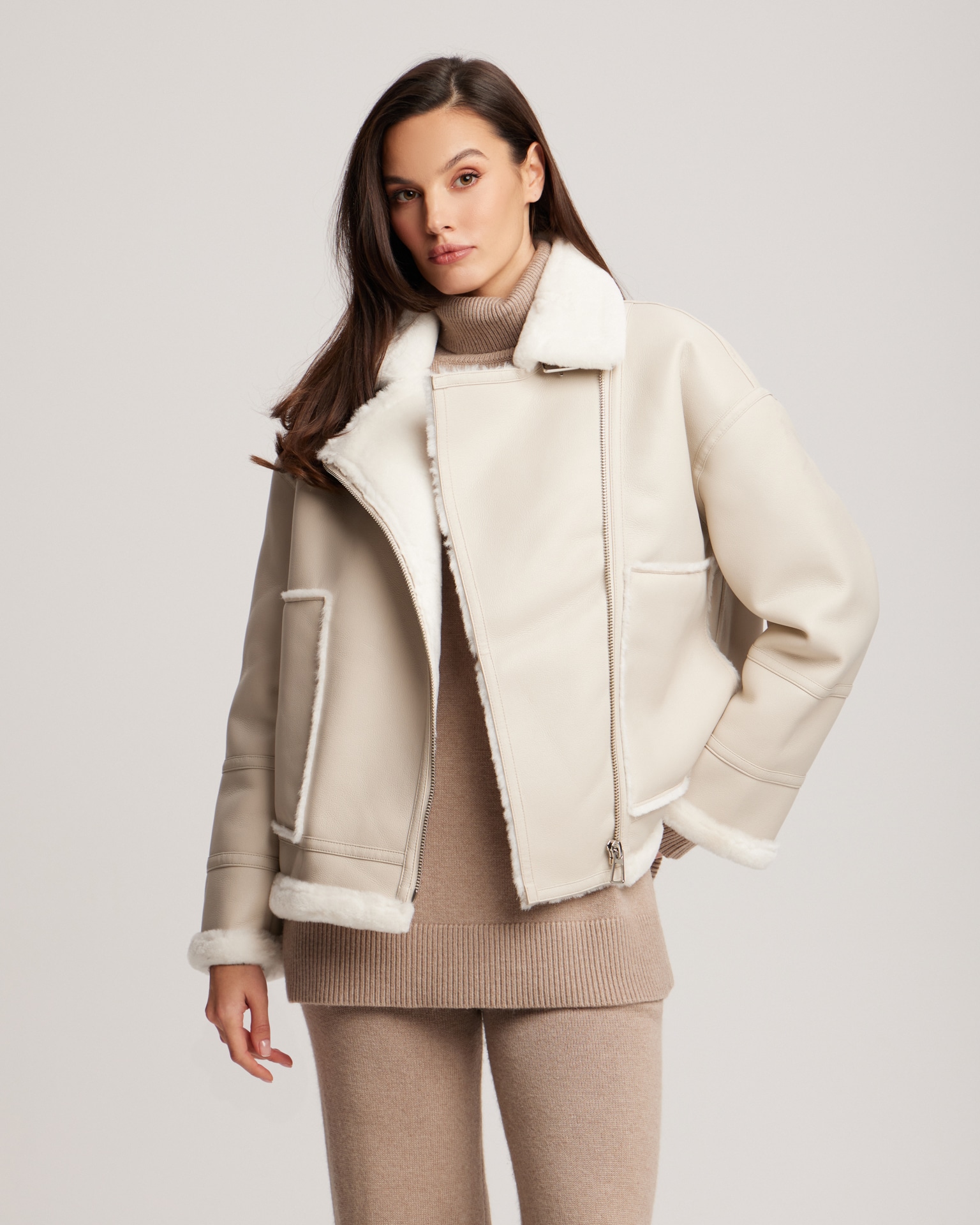 Faux shearling jacket