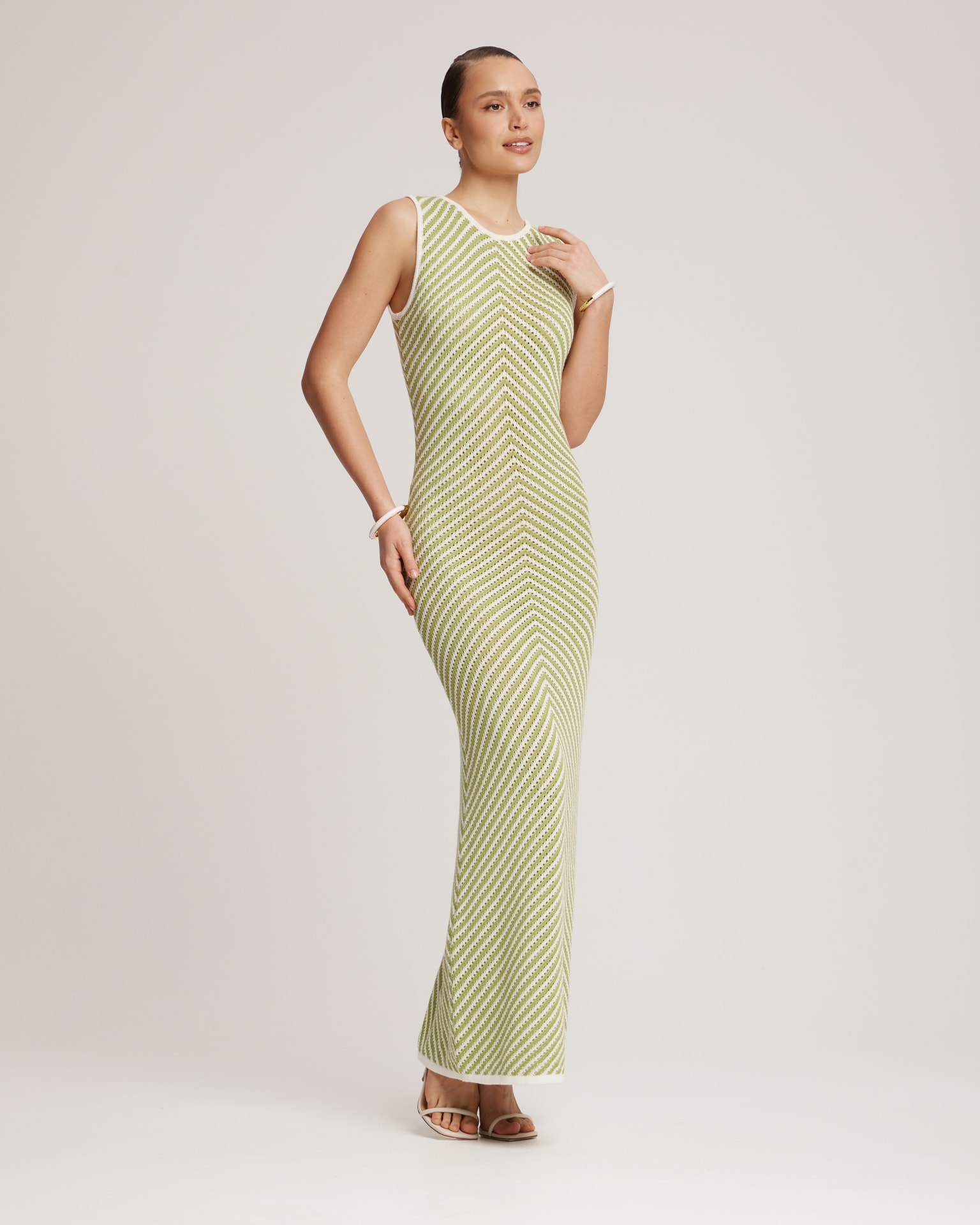Crochet midi dress, Green — photo 2