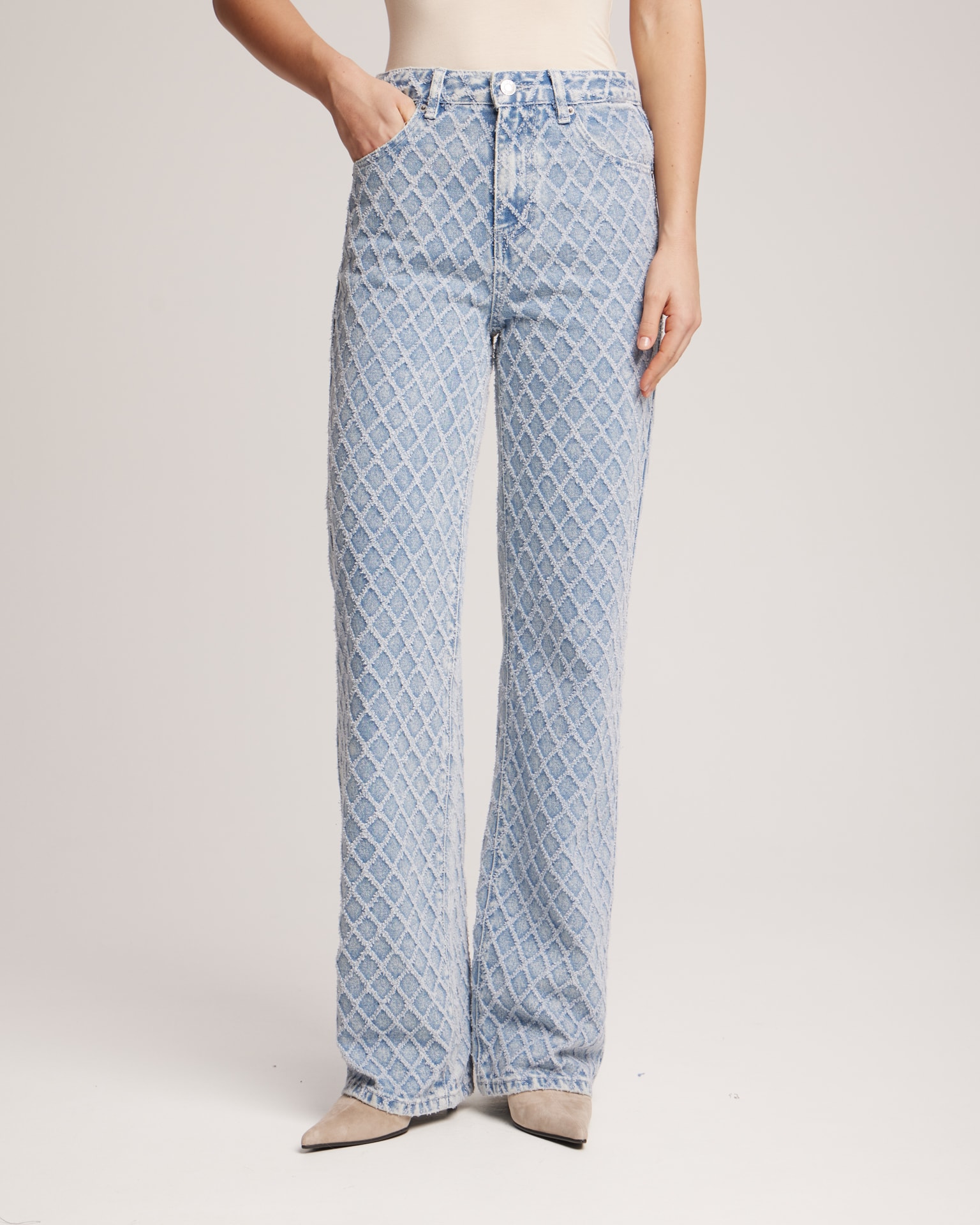 Textured jeans, Blue — photo 4