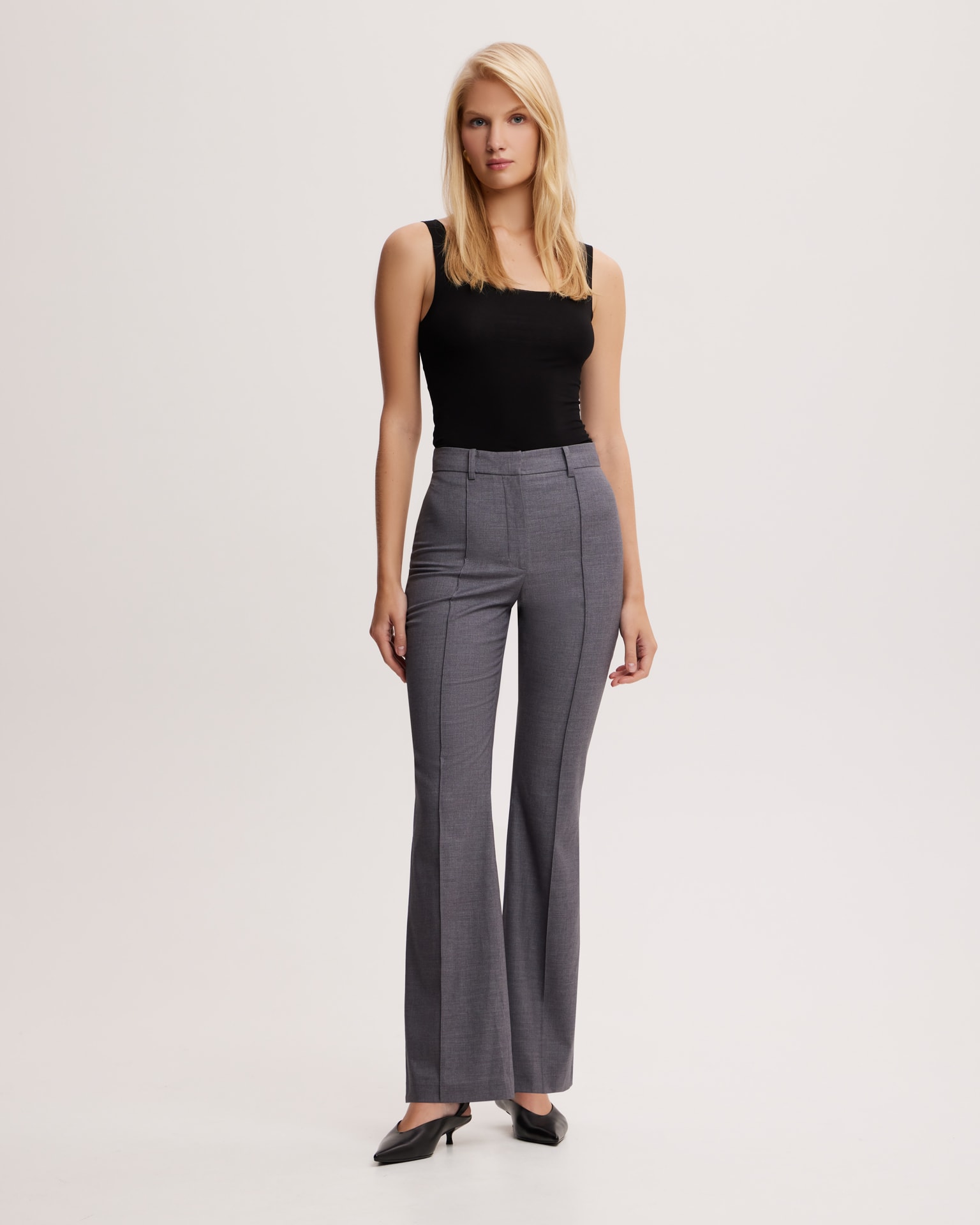 Flared trousers, Grey — photo 2