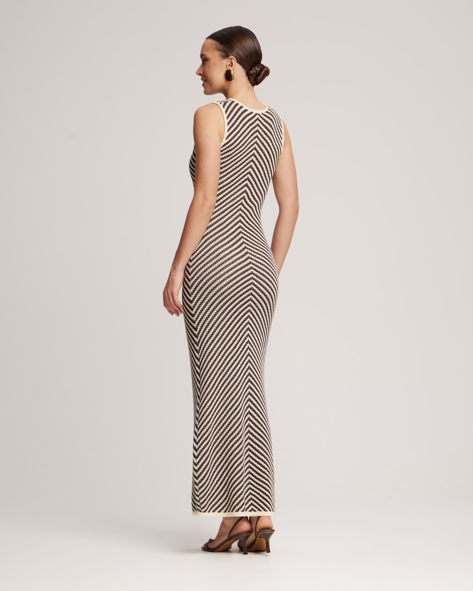 Crochet midi dress, Brown — photo 3