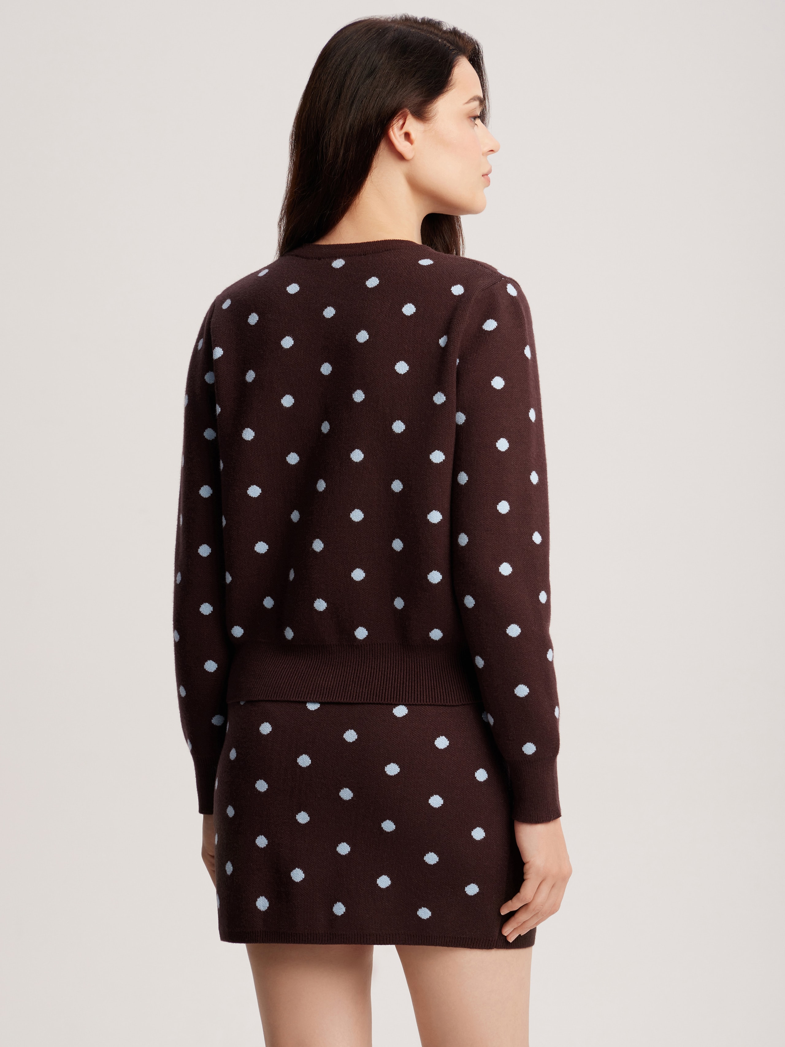 Set with a polka dot skirt, Brown — photo 9