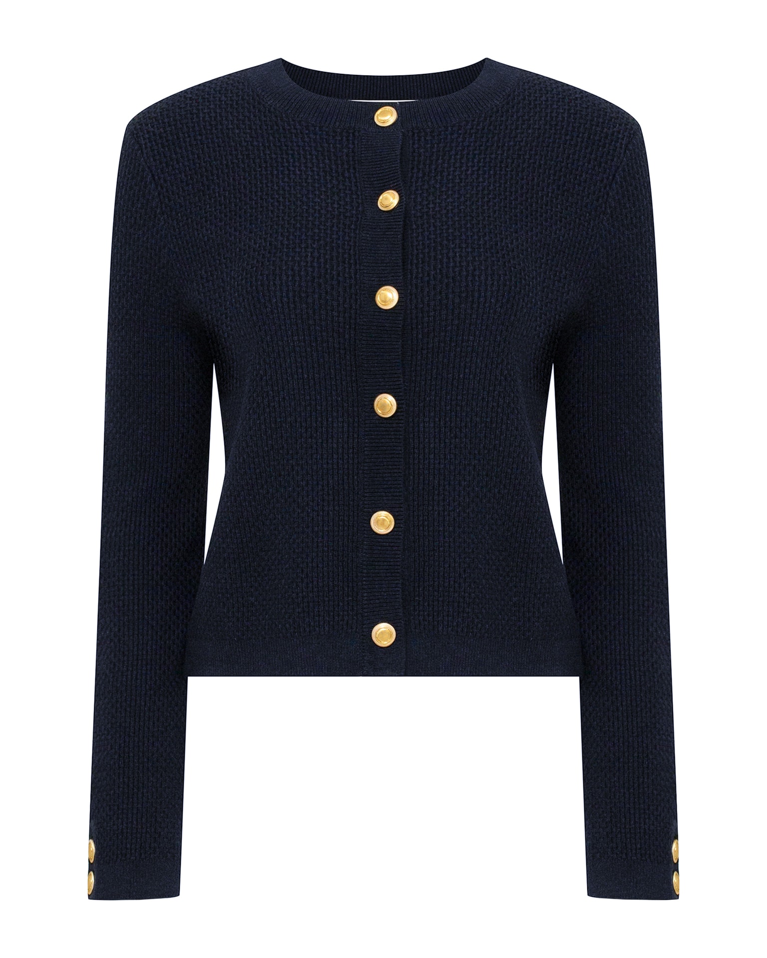 Merino wool cardigan, Dark Navy — photo 8