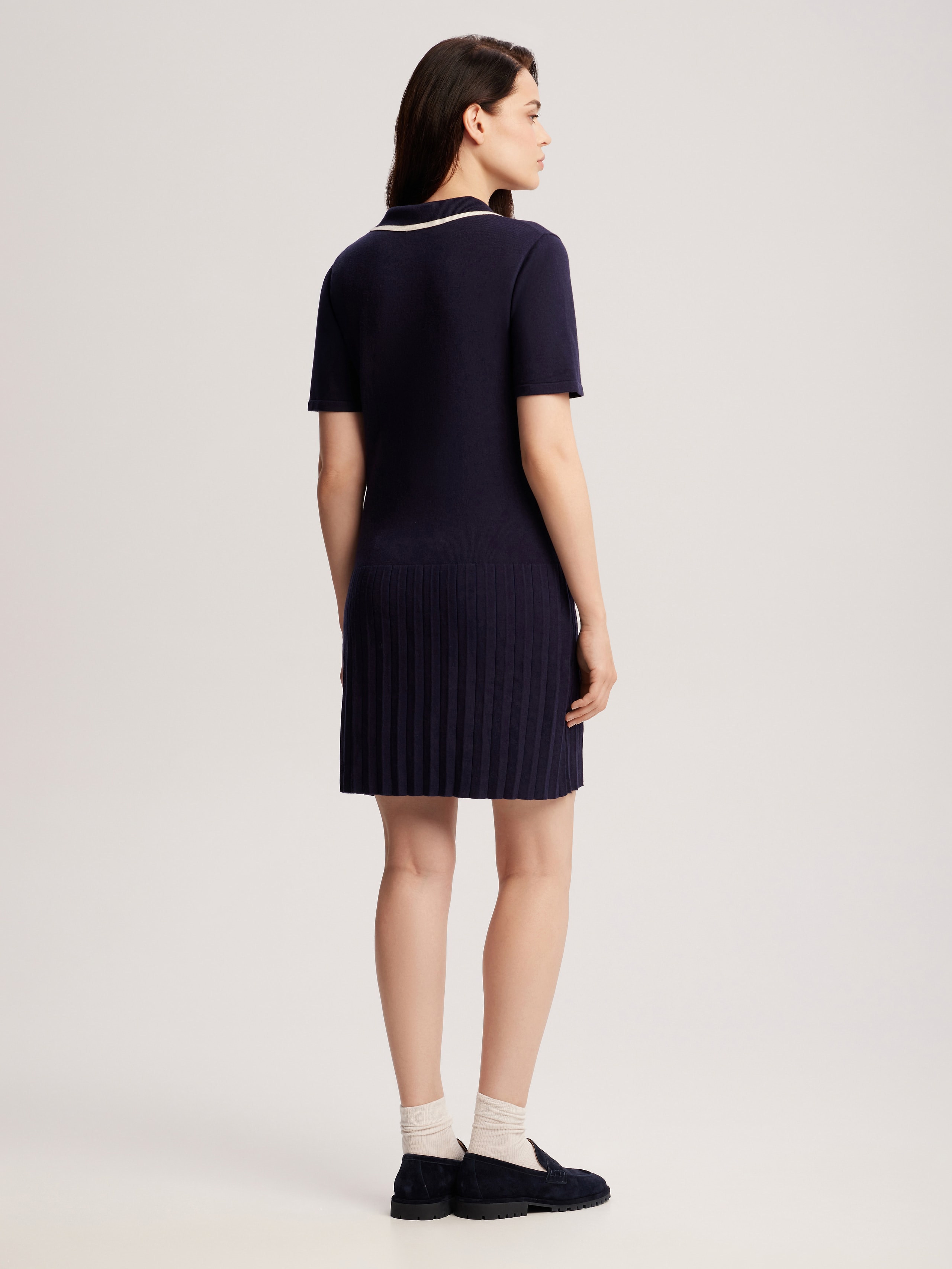 Dress with pleated hem, Blue — photo 9