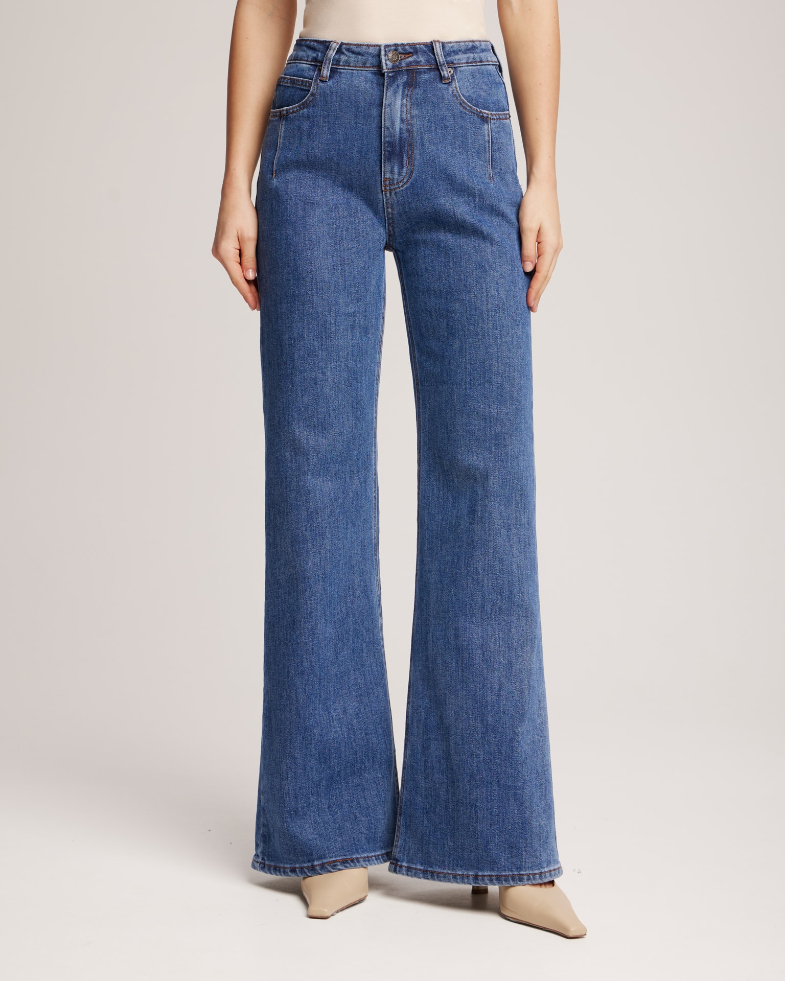 Flared jeans, Dark Navy — photo 4