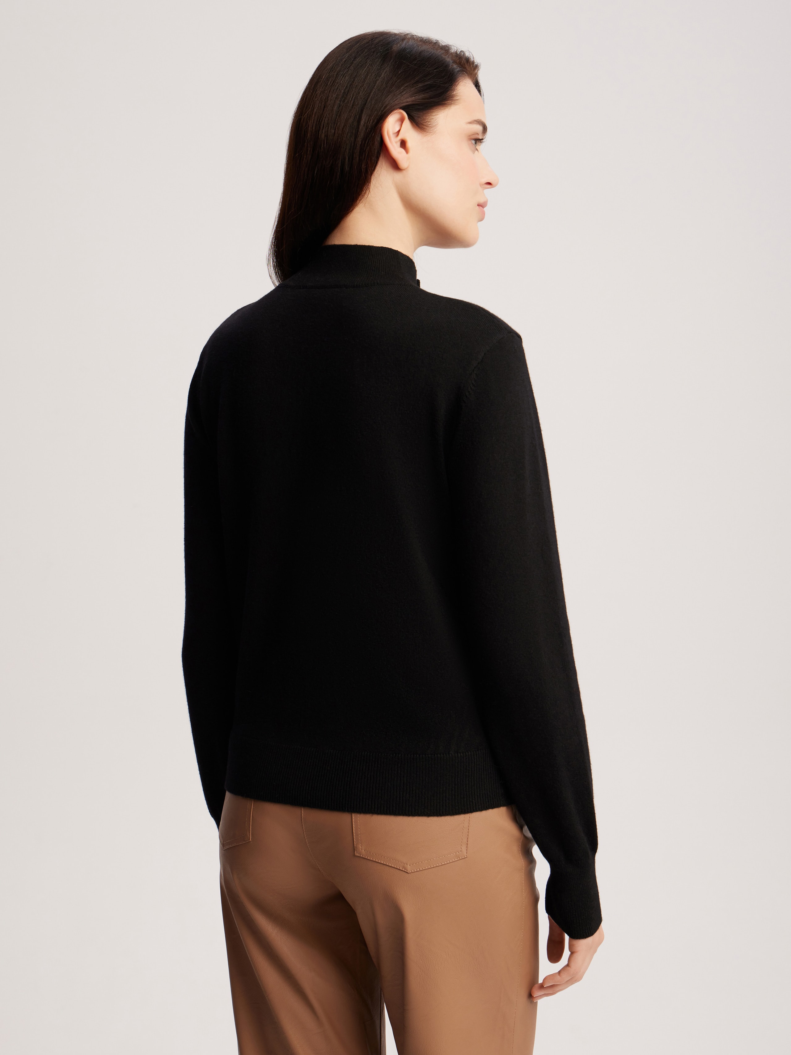 Jumper with accent buttons, Black — photo 9
