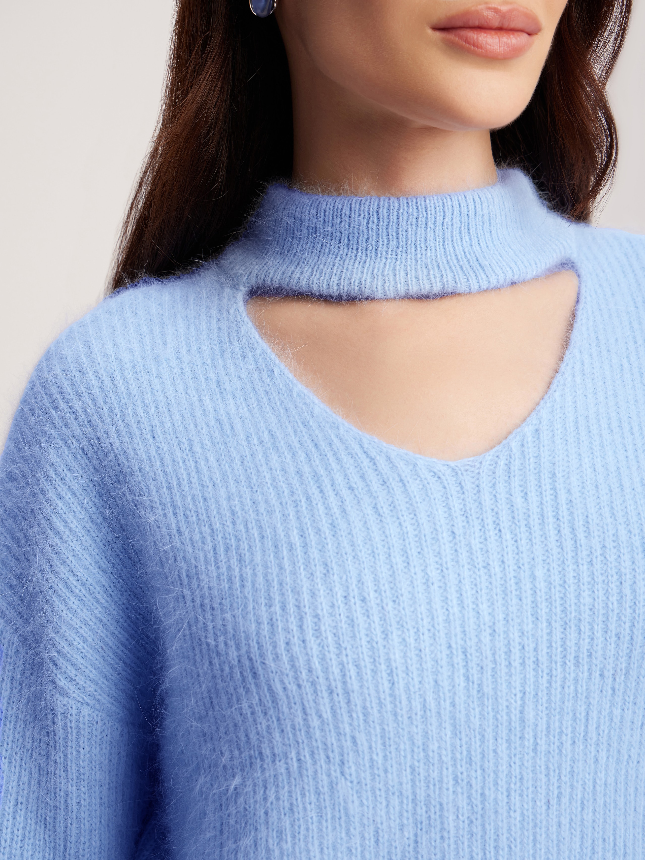 Soft angora jumper, Sky Blue — photo 7