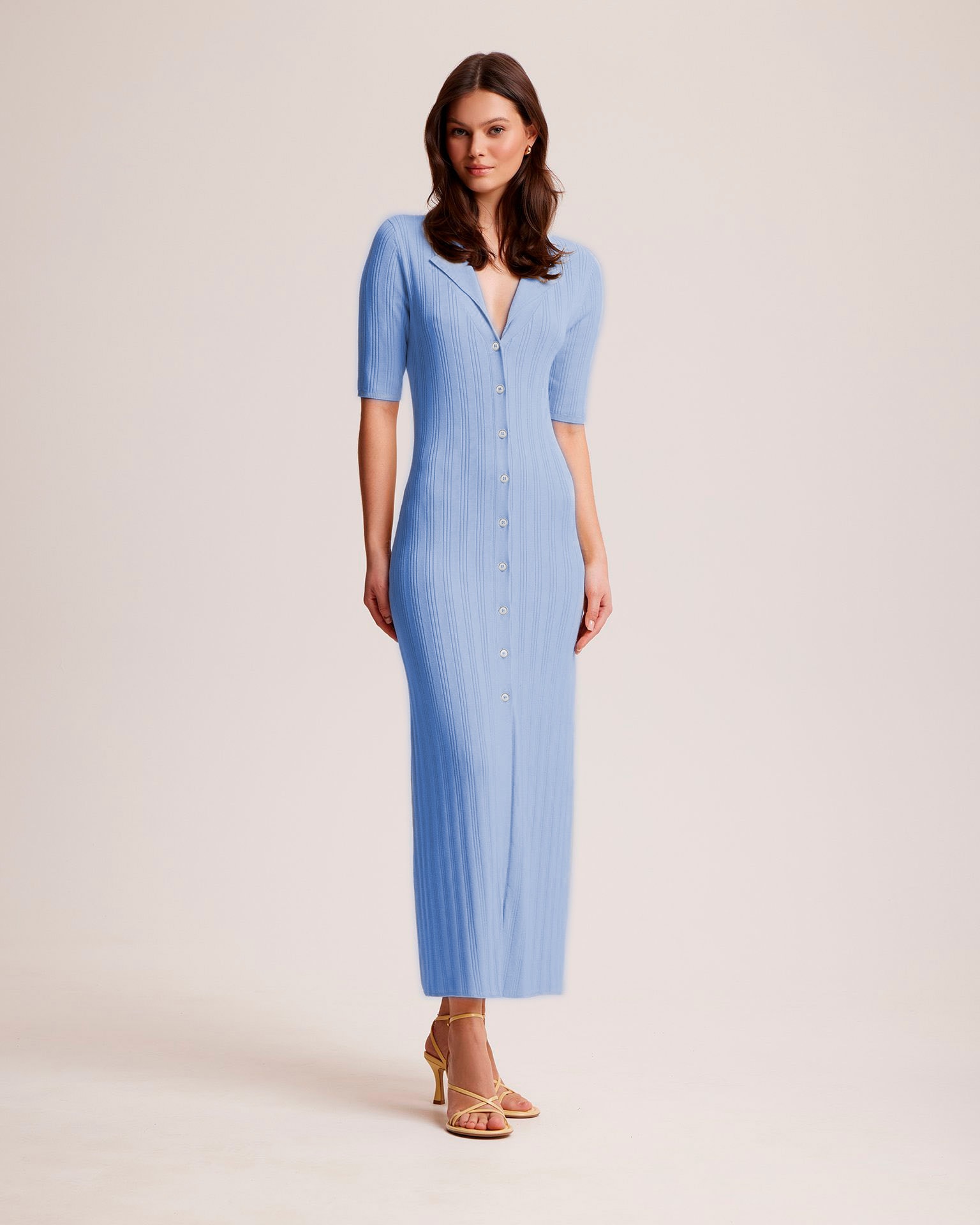 V-neck dress, Sky Blue