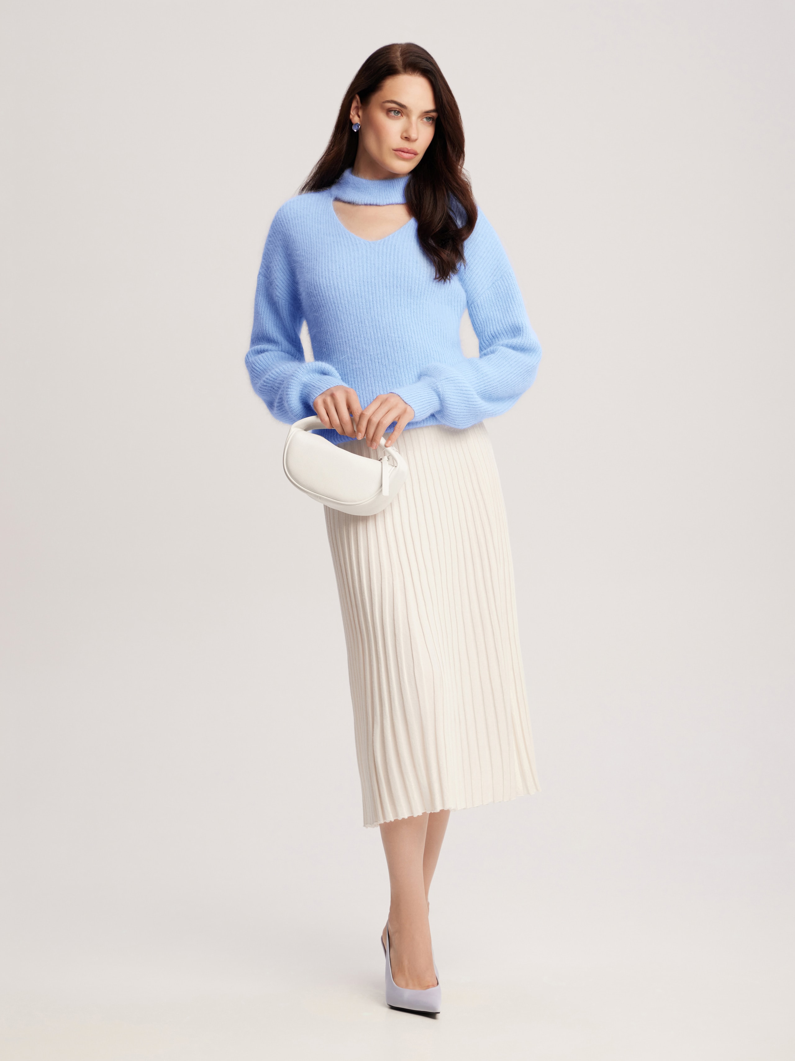 Soft angora jumper, Sky Blue — photo 3